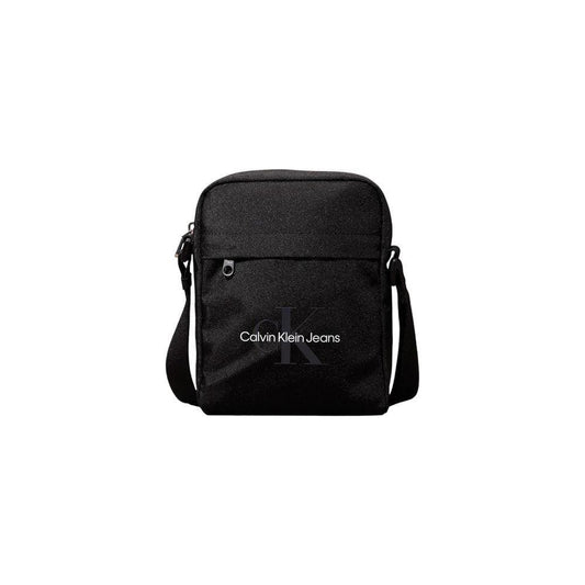 Calvin Klein Black Recycled Polyester Messenger Bag