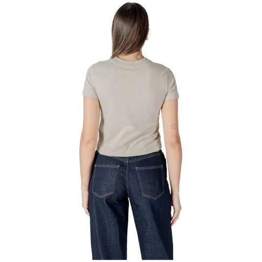 Calvin Klein Jeans Beige Cotton Tops & T-Shirt Calvin Klein Jeans Dark Slate Gray