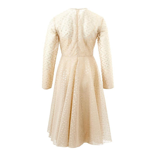 Lardini Beige Cotton Elegance Dress Lardini Wheat