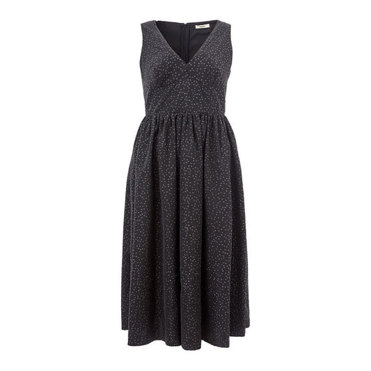 Lardini Elegant Black Polyethylene Dress Lardini Dark Slate Gray