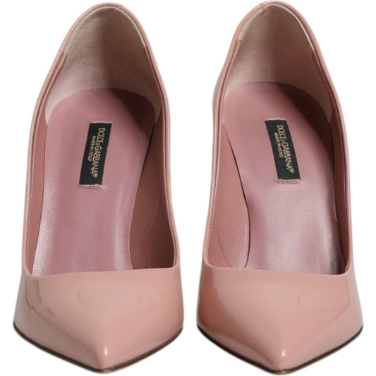 Dolce & Gabbana Pink Patent Leather Stiletto Heel Pumps Shoes