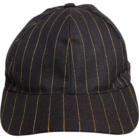 Dolce & Gabbana Brown Stripes Cotton 6 Panels Baseball Cap