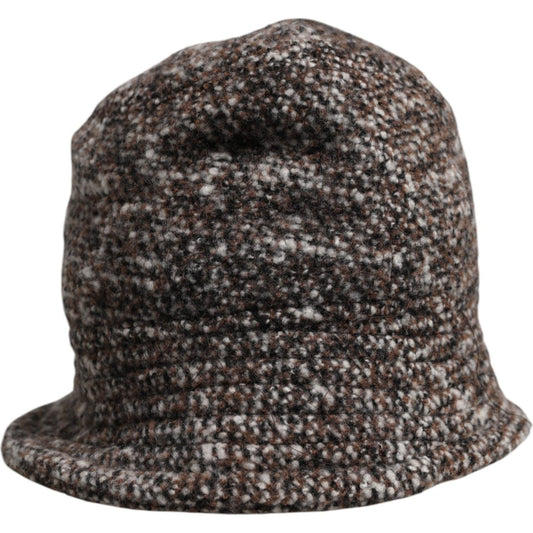 Dolce & Gabbana Brown Alpaca Wool Woven Bucket Hat