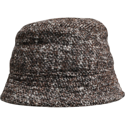 Dolce & Gabbana Brown Alpaca Wool Woven Bucket Hat