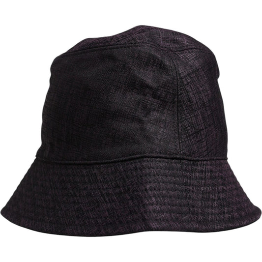 Dolce & Gabbana Black Wide Brim Nylon Bucket Hat