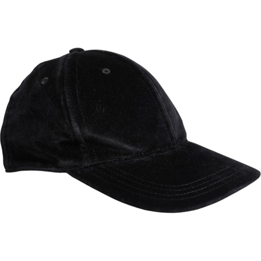 Dolce & Gabbana Black Cotton 6 Panels Baseball Cap