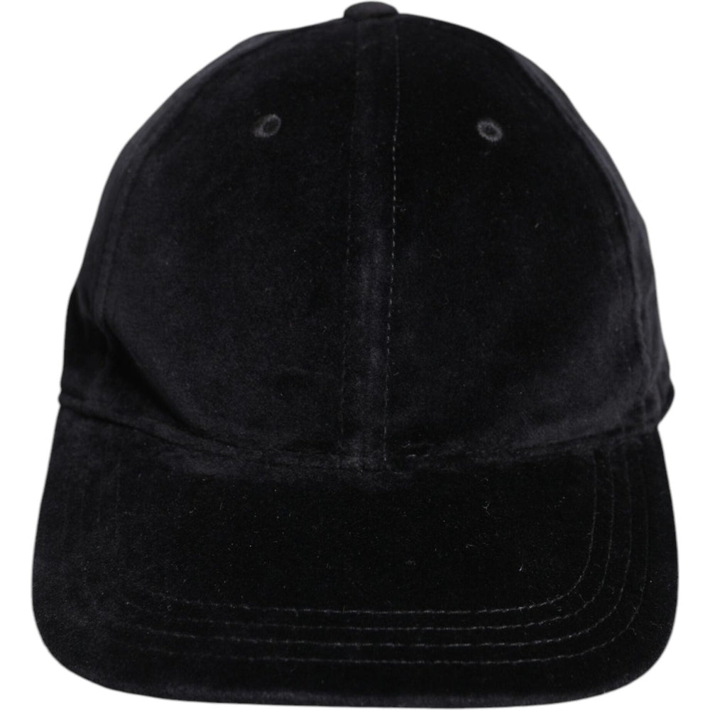 Dolce & Gabbana Black Cotton 6 Panels Baseball Cap