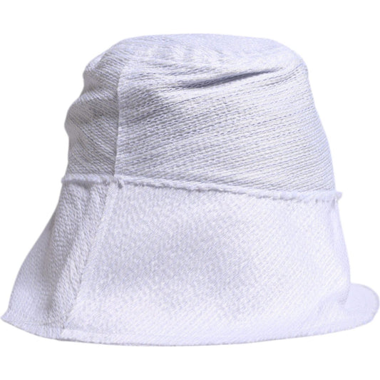 Dolce & Gabbana White Polyester Wide Brim Bucket Hat