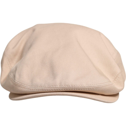 Dolce & Gabbana Beige Cotton Newsboy Capello Cabbie Hat