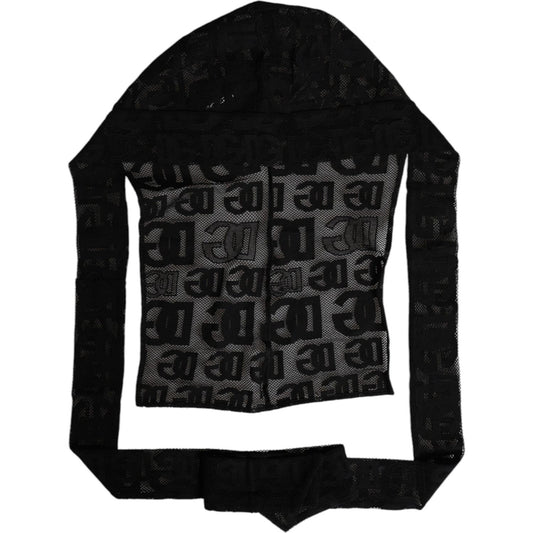 Dolce & Gabbana Black Logo Mesh Whole Head Wrap Hat