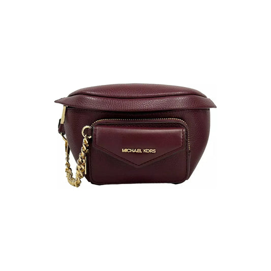 Michael Kors Michael Kors Leather Maise 2 in 1 Fanny Waist Pack Bag Maroon 81888 1728,67346104480,Bags,Bags - Women - Bags,Belt Bags - Women - Bags,Clutch Bags - Women - Bags,Michael Kors,New with tags,Shoulder Bags - Women - Bags,Women - Bags
