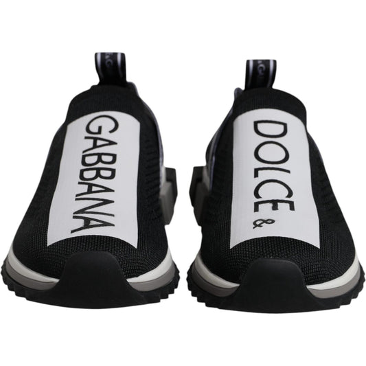 Dolce & Gabbana Black White Slip On Sorrento Sneakers Shoes Dolce & Gabbana Black