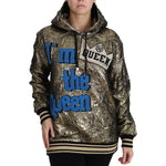 Dolce & Gabbana Im The Queen Jaquard Gold Sweatshirt Hoodie TSH3182-38