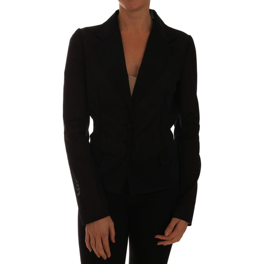 Dolce & Gabbana Semi-Transparent Darkgreen Nylon Blazer Dolce & Gabbana Black