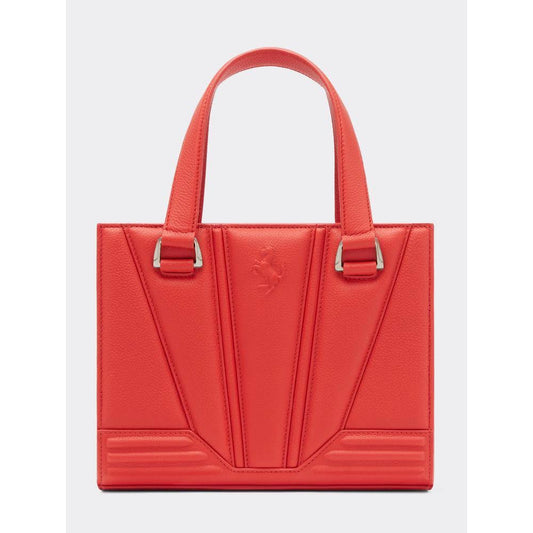 Ferrari Red Leather Handbag FE-14945