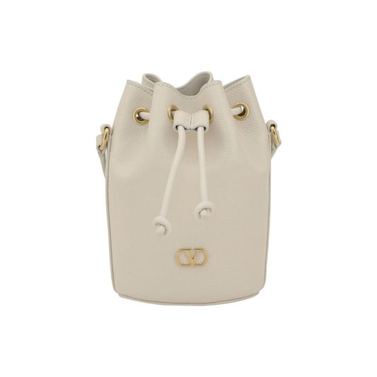 Valentino Garavani Mini Vlogo Drawstring Bucket Bag Valentino Garavani Gray
