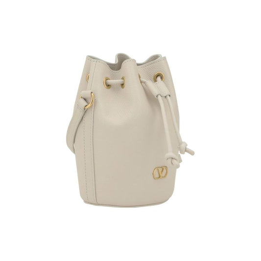 Valentino Garavani Mini Vlogo Drawstring Bucket Bag Valentino Garavani Gray