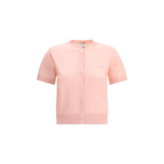 Maison Kitsuné Baby Fox short-sleeved Cardigan Maison Kitsuné Pink