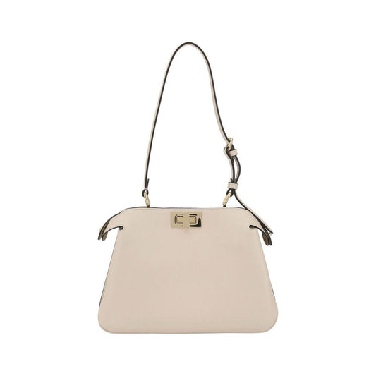 Fendi Peekaboo leather Shoulder Bag Fendi Light Gray
