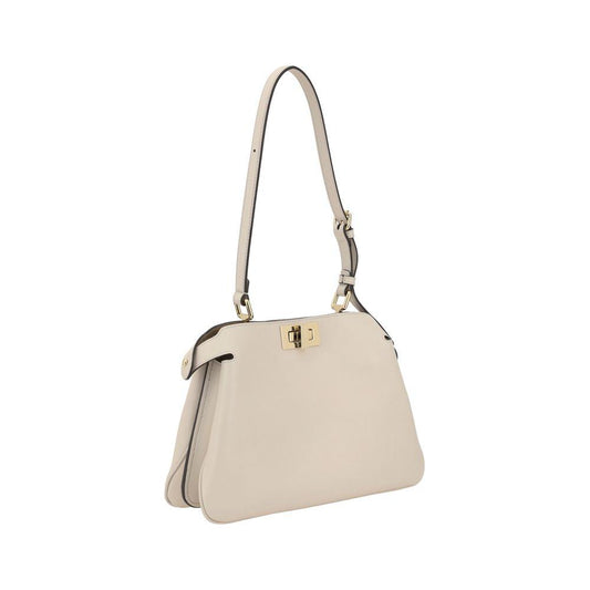 Fendi Peekaboo leather Shoulder Bag Fendi Light Gray