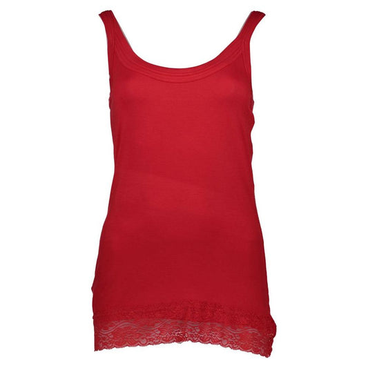 Silvian Heach Red Cotton Women Top Silvian Heach Firebrick