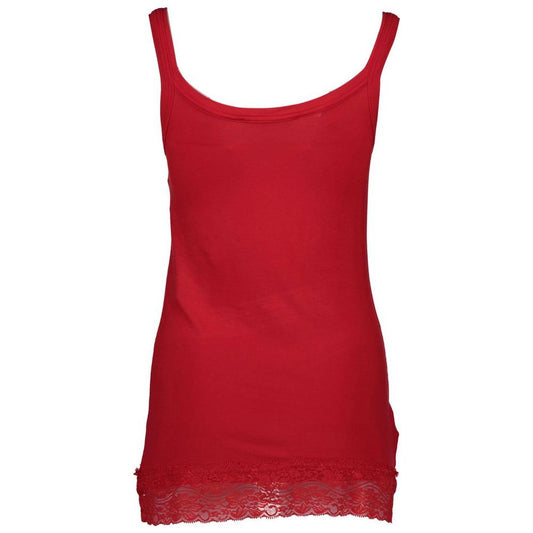 Silvian Heach Red Cotton Women Top Silvian Heach Firebrick