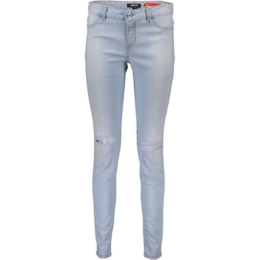 Just Cavalli Light Blue Cotton Women Jeans Just Cavalli Dark Gray