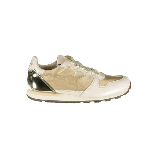 Diadora Beige Leather Women Sneaker Diadora Light Gray