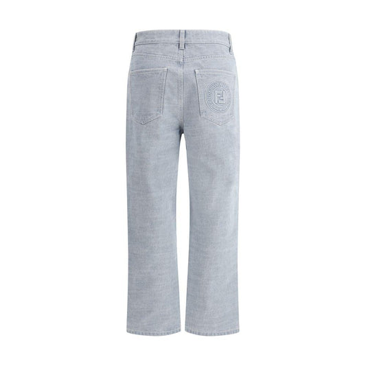 Fendi Wide-leg Jeans Fendi Gray