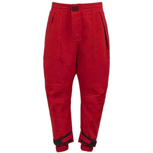 Dolce & Gabbana Red Polyamide Jeans & Pant