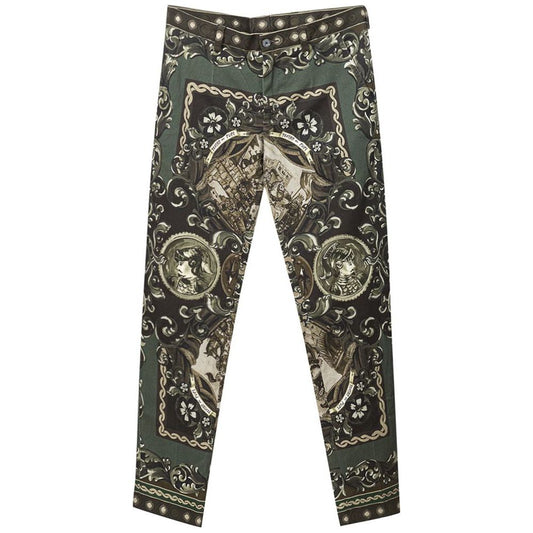 Dolce & Gabbana Green Cotton Jeans & Pant Dolce & Gabbana Dark Slate Gray