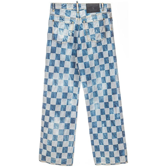 Dsquared² Blue Cotton Jeans & Pant Dsquared² Gray