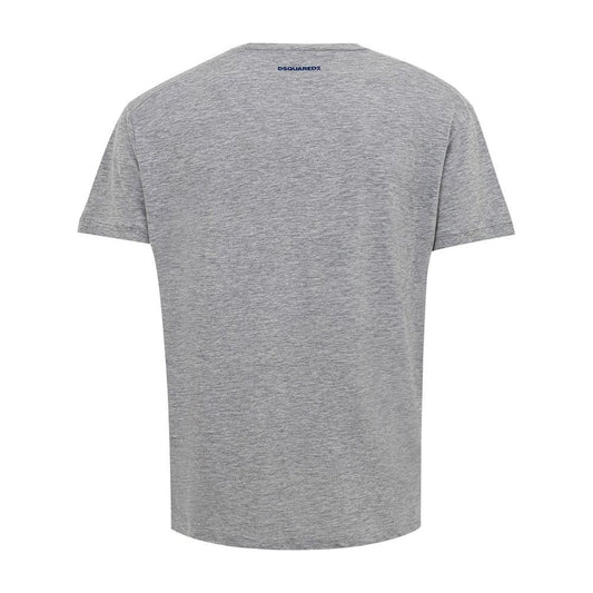 Dsquared² Gray Cotton T-Shirt Dsquared² Dark Gray