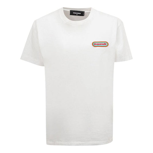 Dsquared² Chic White Cotton Staple Tee Dsquared² Lavender