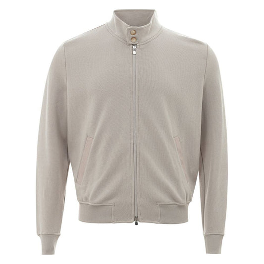 Gran Sasso Beige Cotton Cardigan for Men Gran Sasso Dark Gray