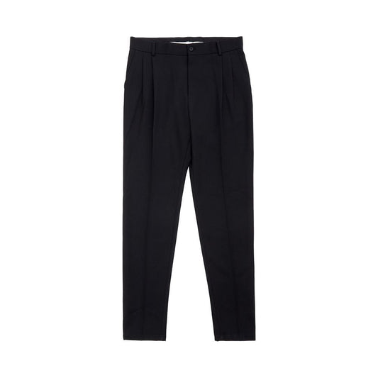 Dolce & Gabbana Elegant Polyester Black Pants for Men Dolce & Gabbana Black