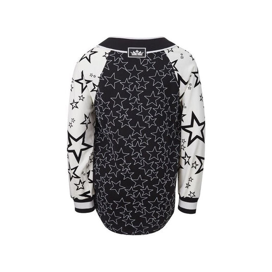 Dolce & Gabbana Chic Black Cotton Sweater for Women Dolce & Gabbana Dark Slate Gray