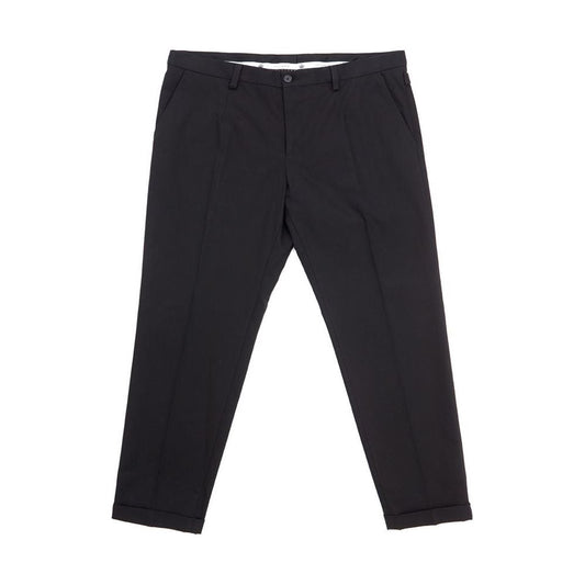 Dolce & Gabbana Elegant Black Cotton Pants for Men Dolce & Gabbana Dark Slate Gray
