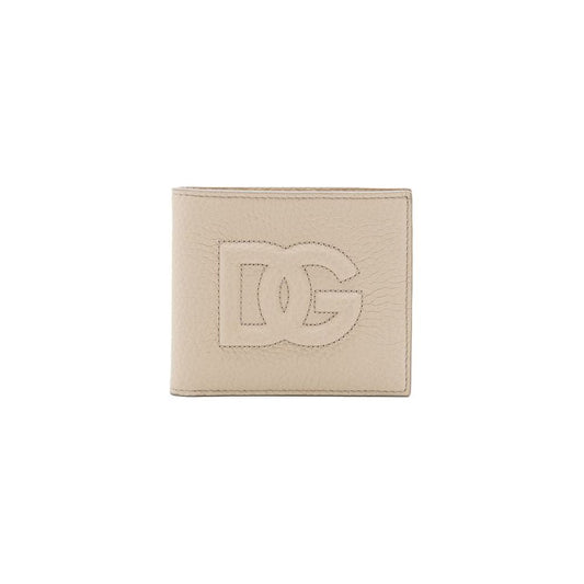 Dolce & Gabbana Beige Leather Wallet Dolce & Gabbana Gray