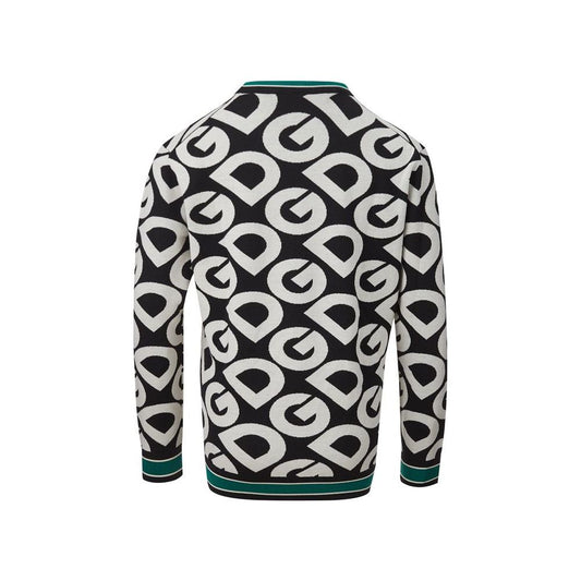Dolce & Gabbana Elegant Black Cotton Sweater for Sophisticated Style Dolce & Gabbana Black