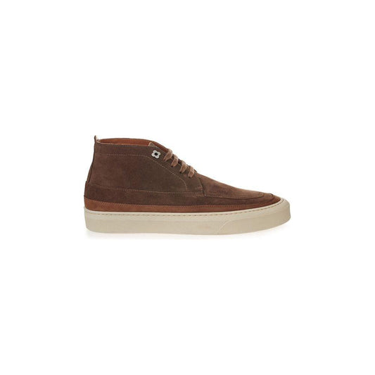 Lardini Elegant Suede Sneakers in Rich Brown Lardini Gray