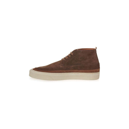 Lardini Elegant Suede Sneakers in Rich Brown Lardini Light Gray
