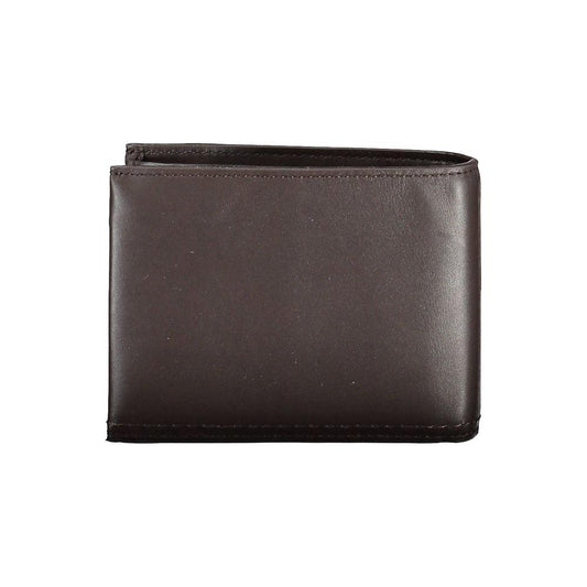 Calvin Klein Brown Leather Men Wallet Calvin Klein Dark Slate Gray
