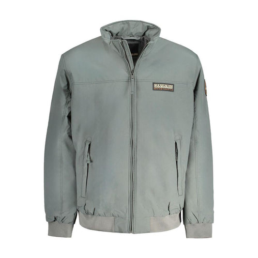Napapijri Green Polyamide Jacket Napapijri Light Slate Gray