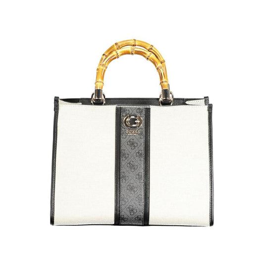 Guess Jeans Black Cotton Handbag Guess Jeans Dark Slate Gray