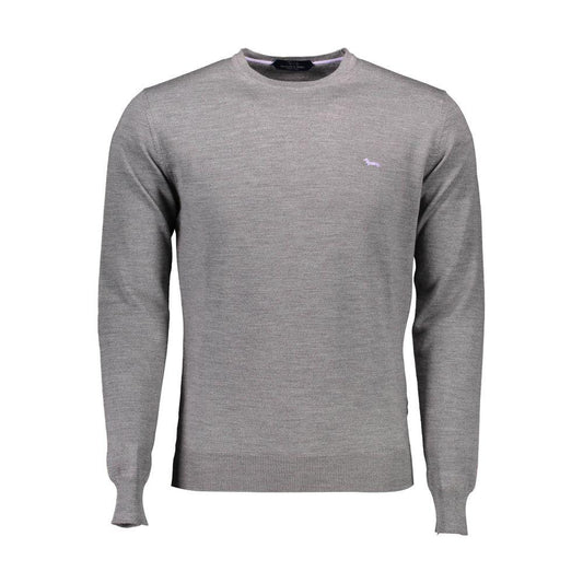 Harmont & Blaine Gray Wool Men Sweater Harmont & Blaine Light Slate Gray