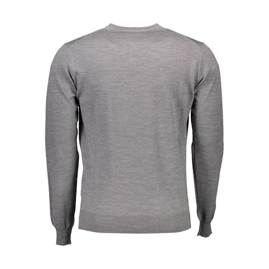 Harmont & Blaine Gray Wool Men Sweater Harmont & Blaine Light Slate Gray