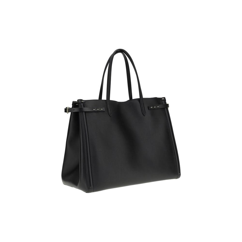 Front view with bag zipped and handles upright.