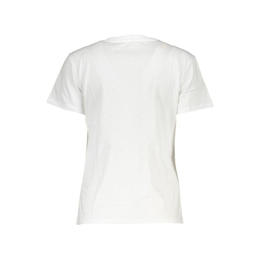 Patrizia Pepe Elegant Short Sleeve Crew Neck Tee with Logo Patrizia Pepe White Smoke