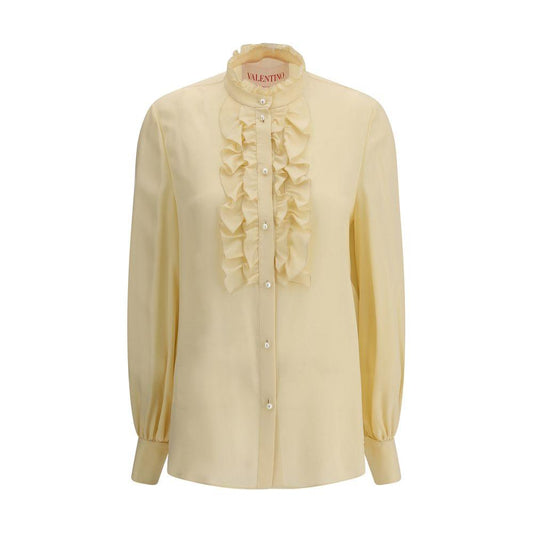 Valentino Silk Shirt Valentino Tan